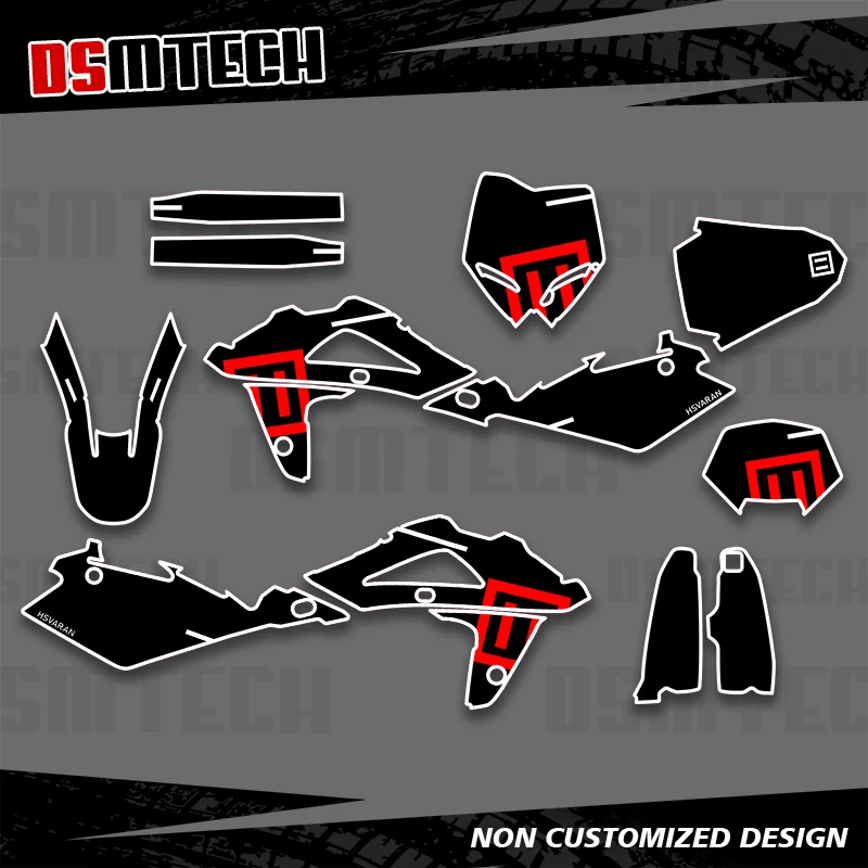 

DSMTECH для Husqvarna TC TE WR 250 450 510 2005 2006 2007, полные графические наклейки, комплект наклеек для мотоцикла, фон на заказ 001