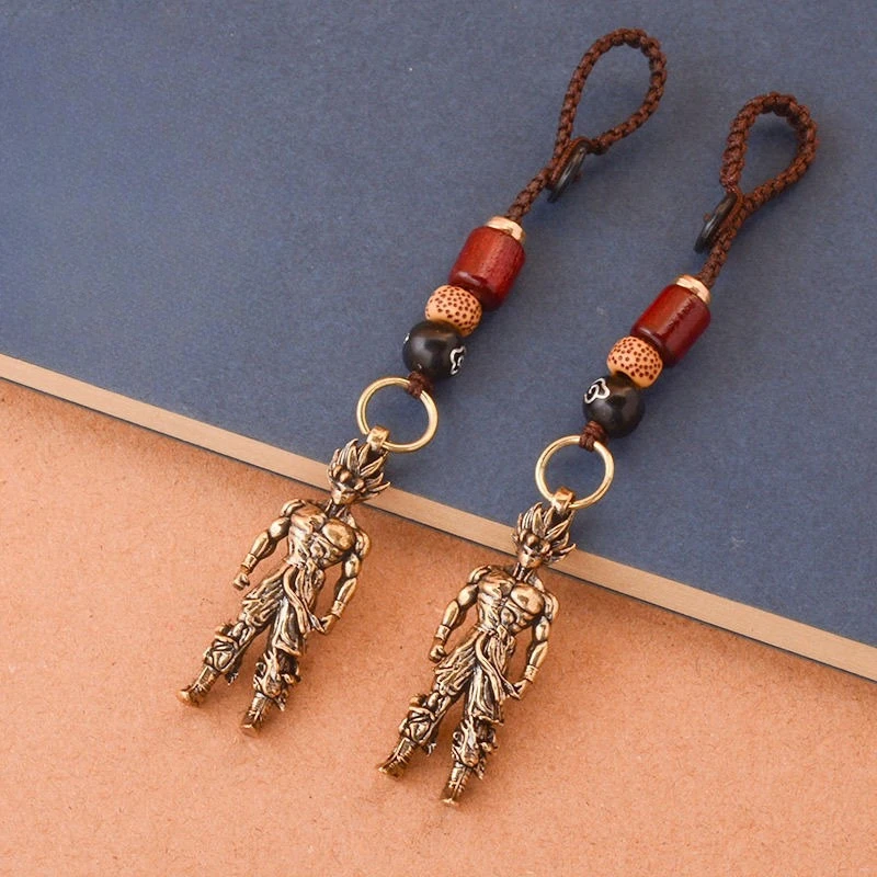 Dragon Ball periphere Messing Retro alte Wukong Charakter Schlüsselanhänger Anhänger Auto Tasche Anhänger kleine kreative Sammlung Dekoration