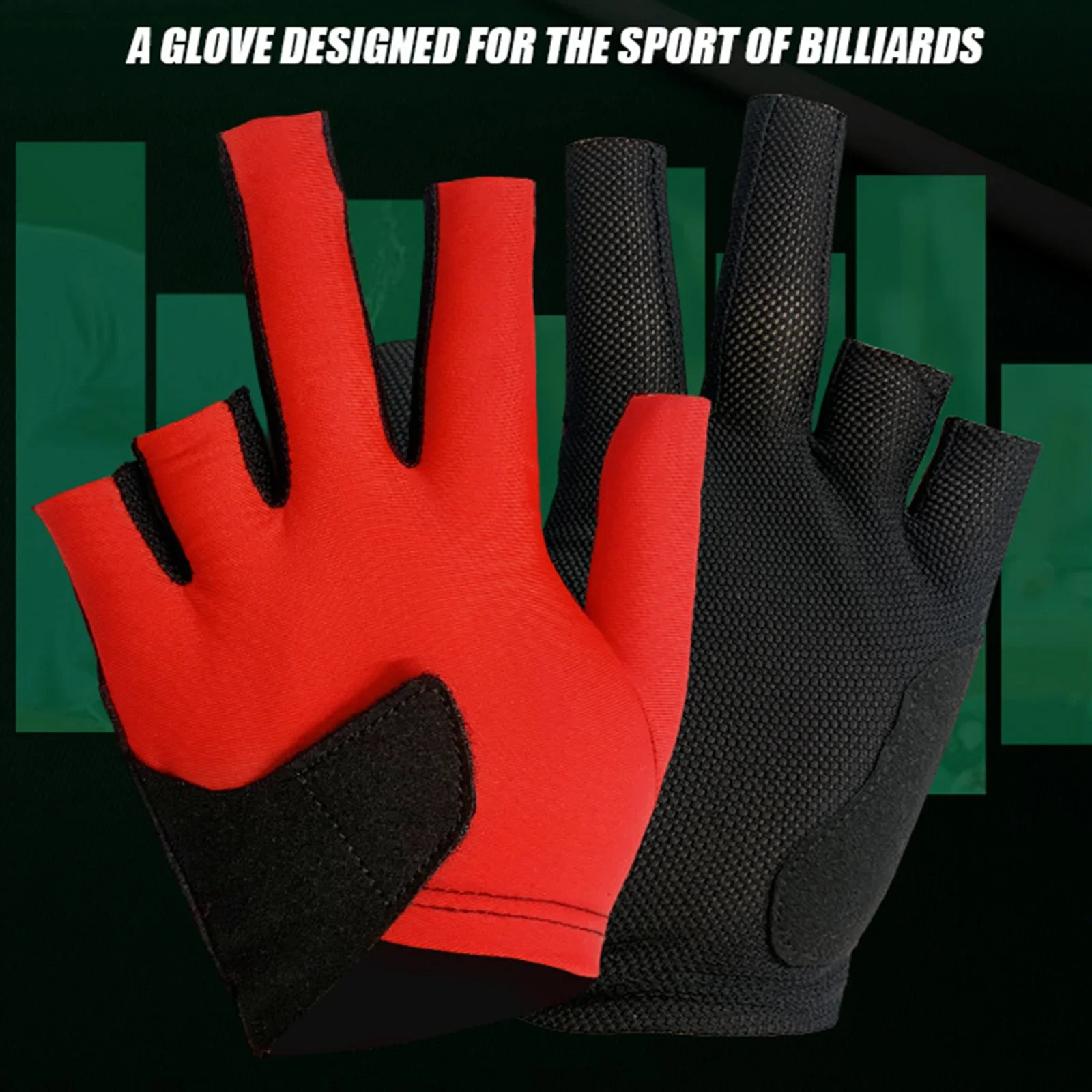 Separate Finger Snooker Cue Glove Left Hand Billiard Fitness Accessories Non Slip Durable Pool Gloves