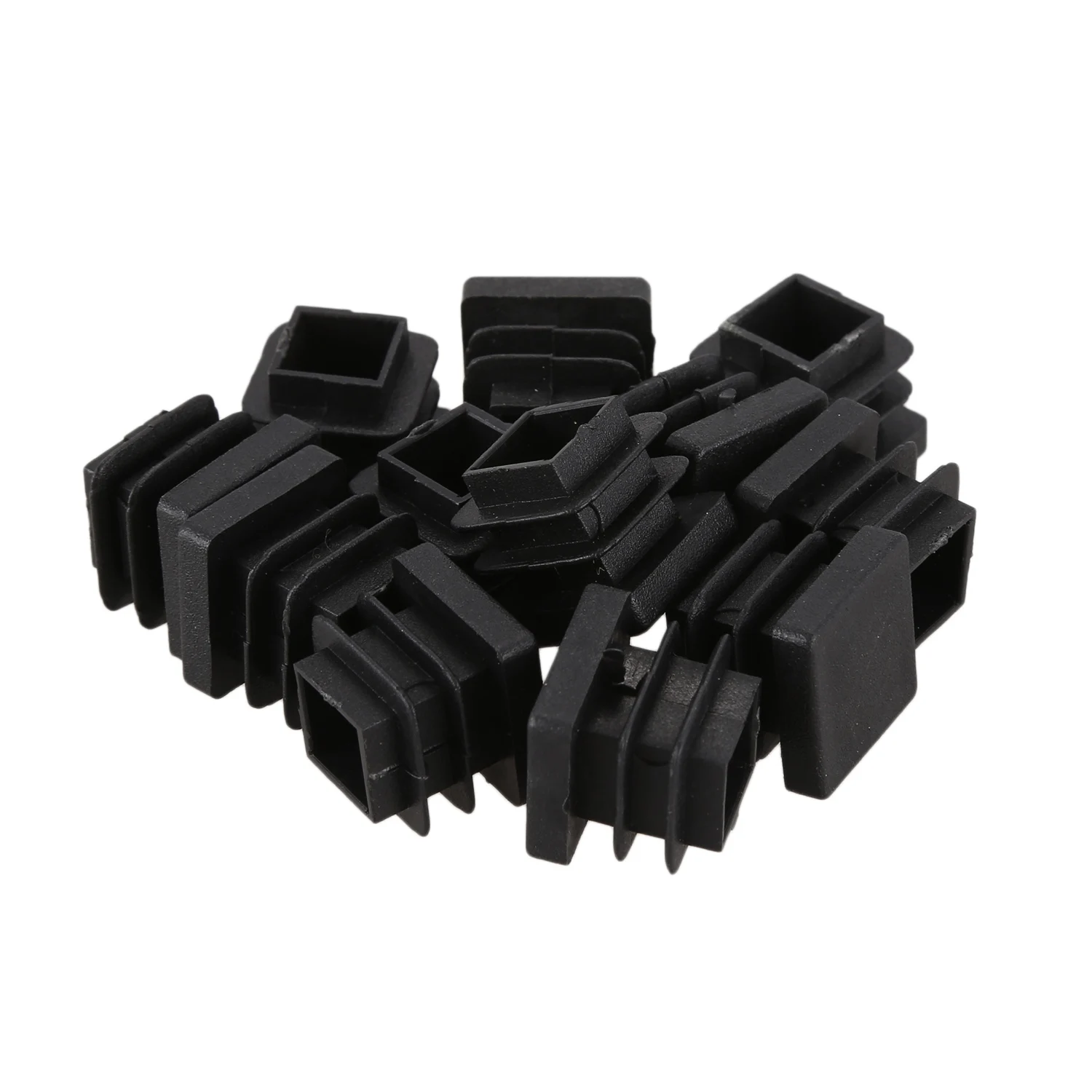 12 Pcs 15mm x 15mm Plastic Square Caps Tube Pipe Inserts End Blanking