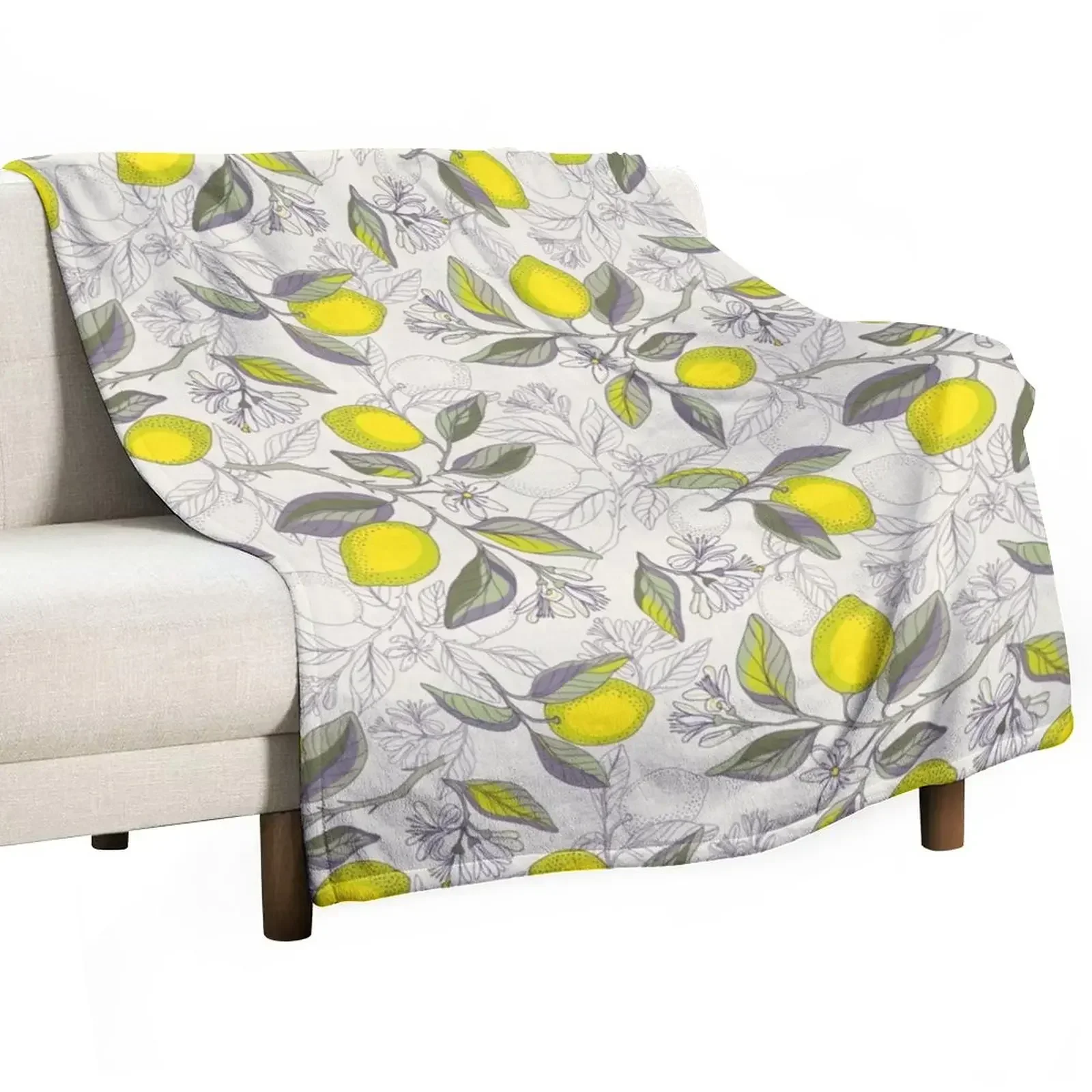 

Lemon pattern Throw Blanket Hairys For Sofa Thin Blankets