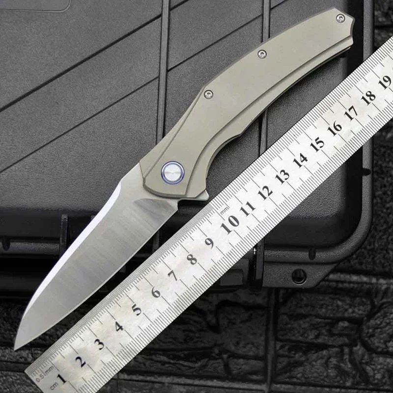 

Steel Folding Knife, High Hardness, Sharp Titanium Alloy Folding Knife, Portable Self-defense, Outdoor Camping Tool