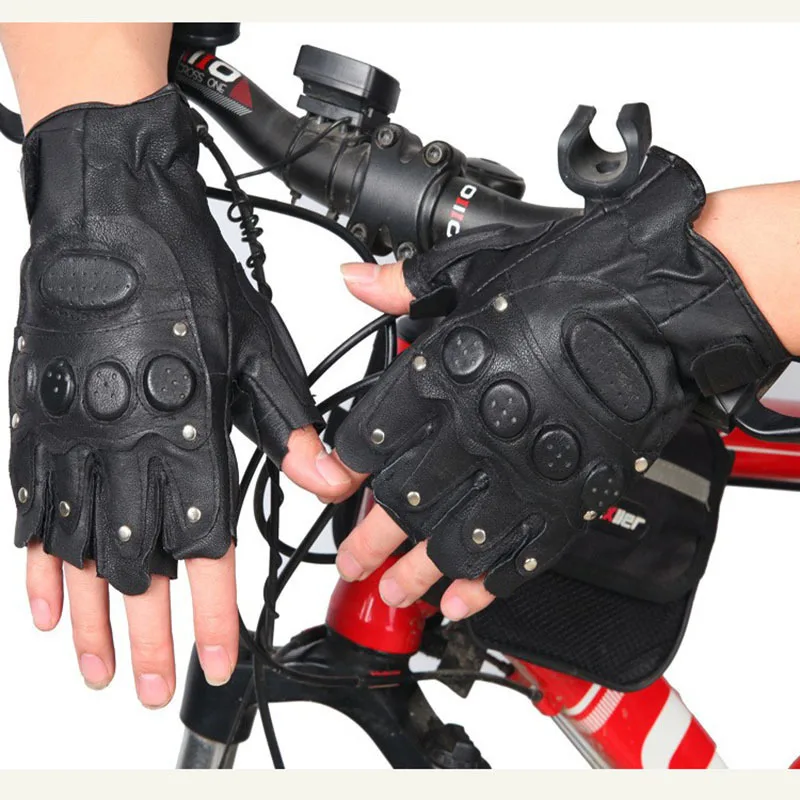 

Men's Half Finger Leather Gloves Tactical Gloves Anti-Slip and Spill PU Sports Fitness Fighting Finger Sports