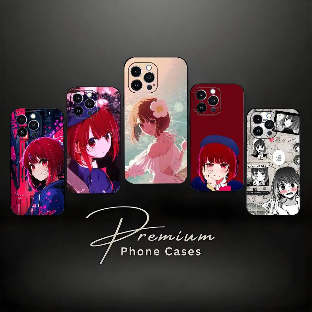 

Oshi no Ko Kana Arima Phone Case For iPhone 17,16,15,14,13,12,11 ,Pro Max,XS,X,XR,SE,Mini,8,7,Soft Silicone Black Cover