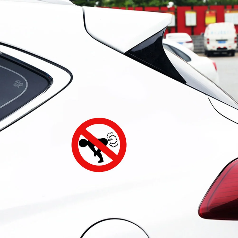 5 قطعة لا يضرطن سيارة ملصق تحذير مضحك نافذة السيارة الجسم لاصق دائم مقاوم للماء تحذير ملصق ملصقات الباب #2