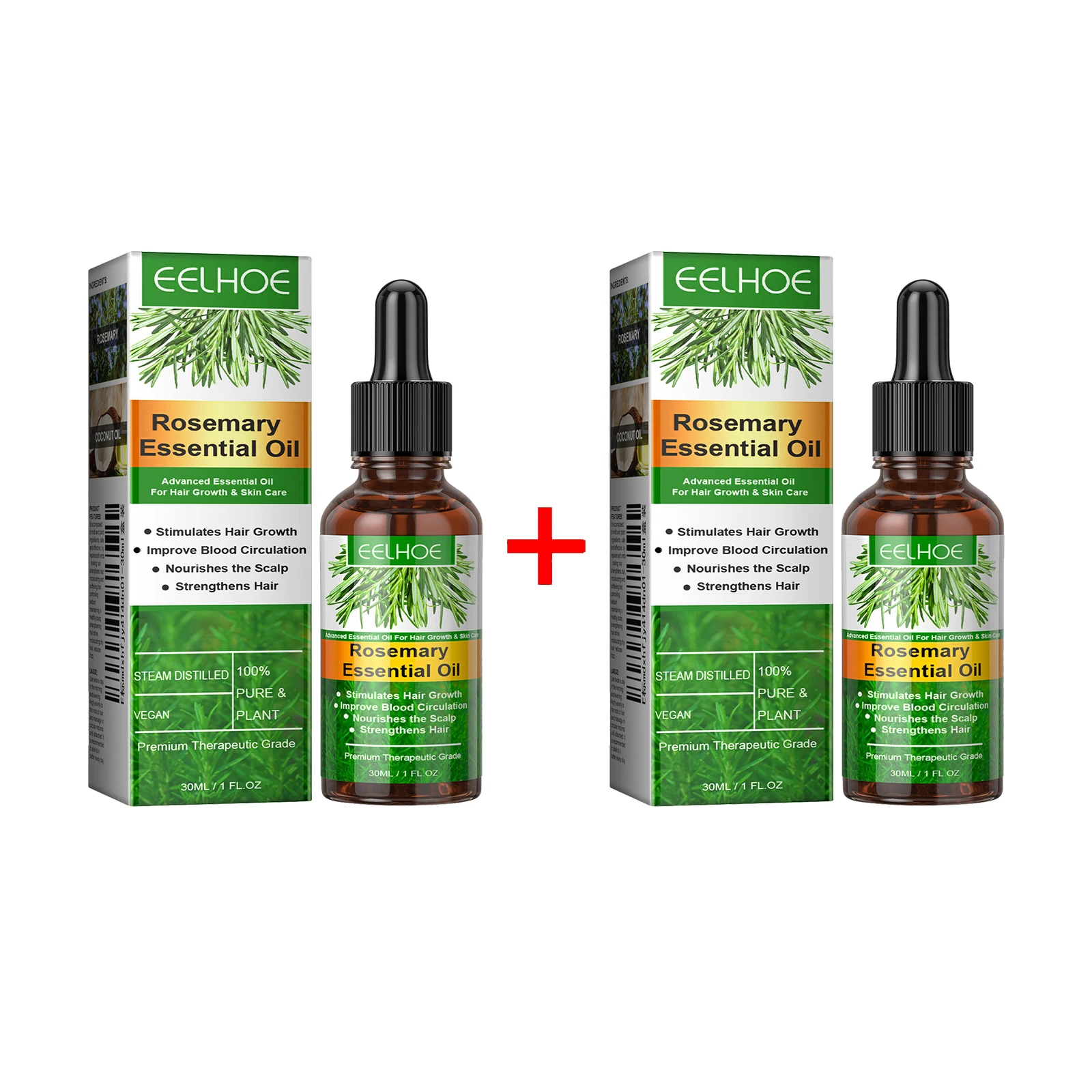Eelhoe Розмарин для ухода за волосами Эфирное масло Укрепление роста Уменьшение выпадения кожи головы Лечение поврежденной кожи Более густые масла для роста волос