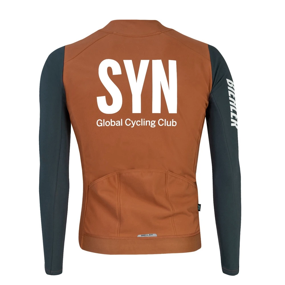 SYN LEAF GREY Men\'s Long Sleeve Cycling Jersey Riding male Bicycle Team Race Tops Wear Spring Autumn Outdoor Cycling Clothing