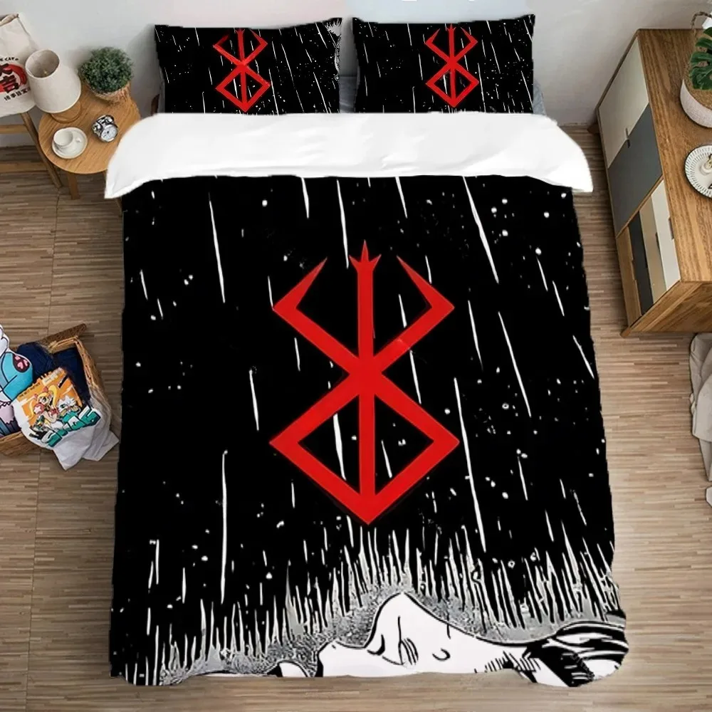 Berserk Guts Duvet Cover Pillowcase Bedding Set Adult Boy Girl Bedroom Decoration Children Single Double Size