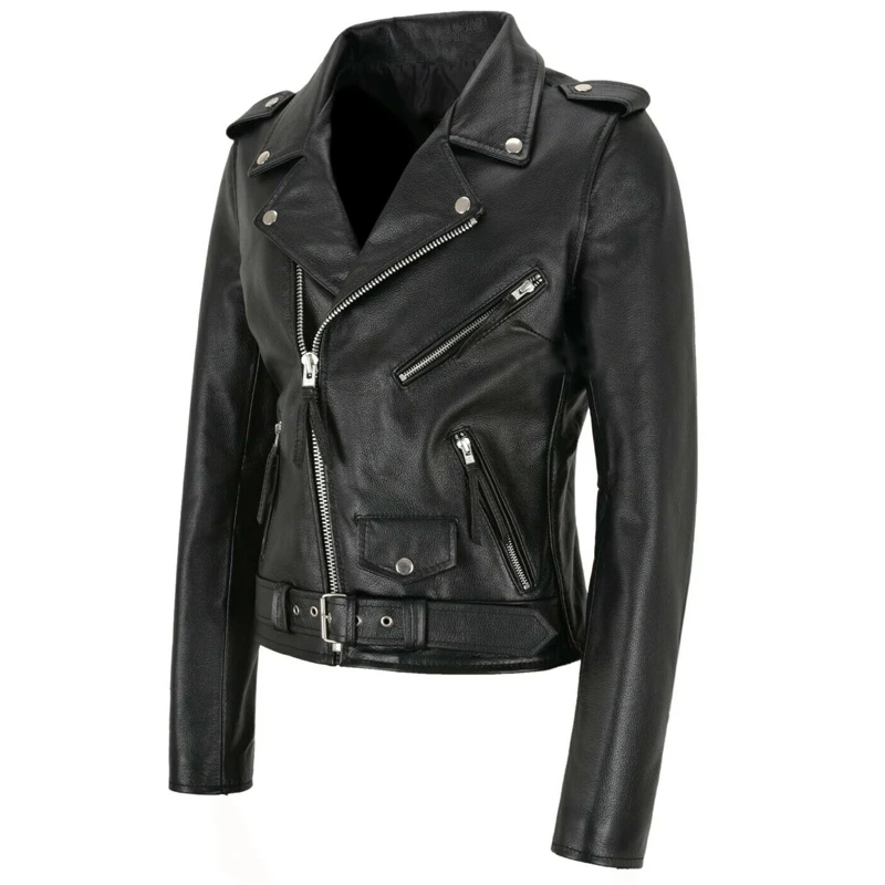 Giacca da donna in pelle Punk con cerniera giacca da moto capispalla soprabito S-XXXL giacca da donna bomber