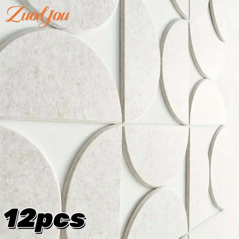 

Self-Adhesive Faux Brick Acoustic Wall Panel Soundproof Semicircle Peel and Stick Felt Wall Sticker for Studio/Home/Office Decor