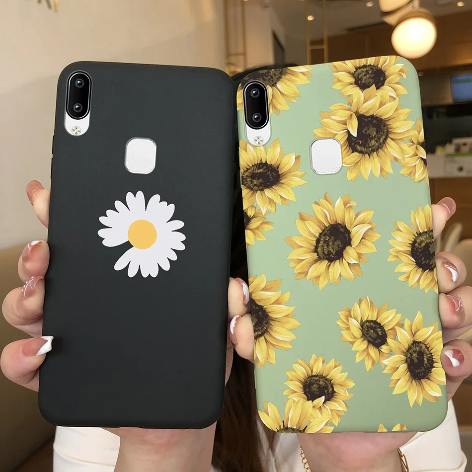 For VIVO Y1S U1 Case Soft Silicone Phone Cases Daisy Sunflower Butterfly Heart Avocado Back Cover For Vivo Y 1S U 1 Phone Cases