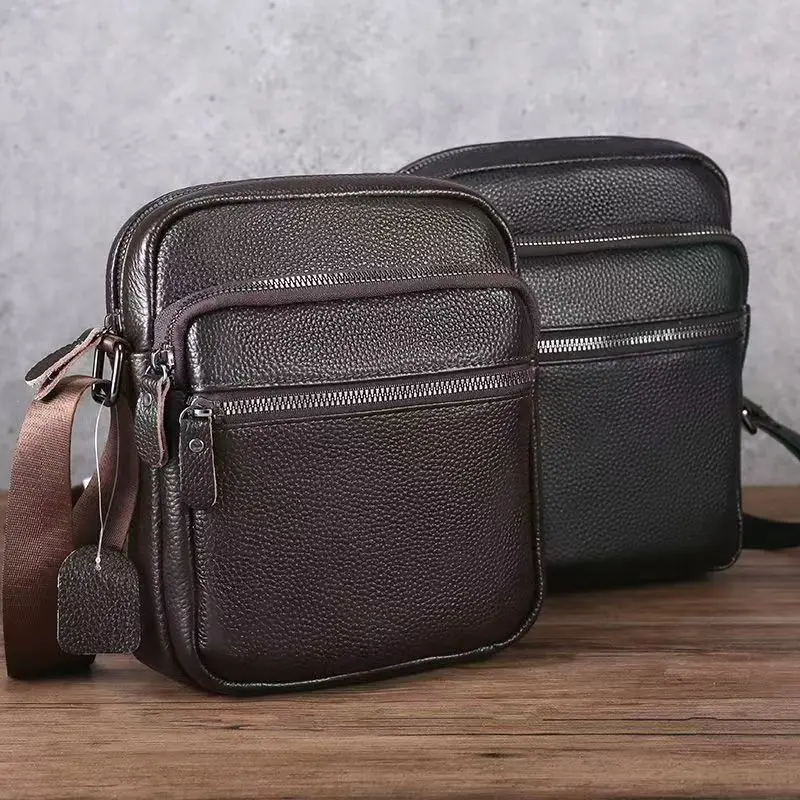 

2026 Новые роскошные повседневные мужские сумки из коровьей натуральной кожи, мужская сумка через плечо, мужская сумка через плечо из натуральной кожи, сумки-мессенджеры