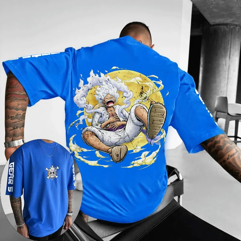 

ONE PIECE Japanese Anime Men's and Women's T-shirts Monkey D.luffy Cotton Men's and Women's Y2k Harajuku Short Sleeves