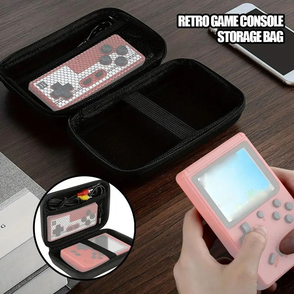 Portable Game CaseRetro Game Console Case Storage Bag Protective Zipper Carry Bag EVA Hard Handbag for Mini Plus/ R36 T5X3