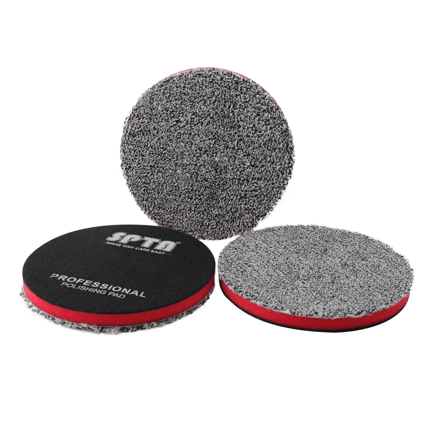 

SPTA1PC 1"(25mm) 2"(50mm) 3"(80mm) 5"(125mm) 6"(150mm) Microfiber Cutting Pads for Waxing Polishing Scratch Vortex Removal