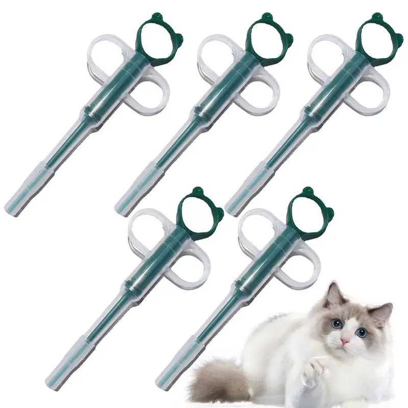 Pill Popper For Cats 5 Different-Shaped Medicine Feeders Solid Tablets Sleek Mouth And Feeding Stick For Cat Dog And Puppy