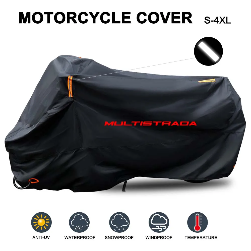 

Чехол для мотоцикла DUCATI Multistrada 950 1100 1260 S GT 1200, водонепроницаемый всесезонный Пылезащитный УФ-чехол от дождя для улицы