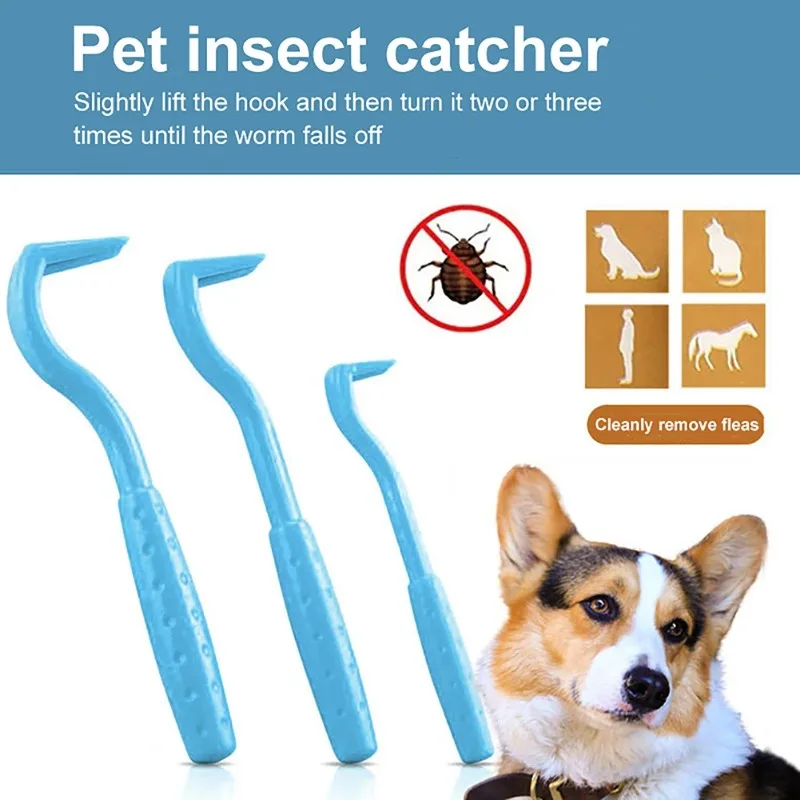 Ticks Removal Pets Insect-catcher Clamps Practical 3pcs/set Dogs Insect Remove Tweezers Cats Grooming Insect Clips Hair Groom
