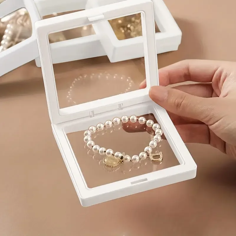 10/20/30PCS  PE Jewelry Box Multifunctional Dustproof Box Transparent Film Jewelry Chain Butterfly Specimen Display Storage