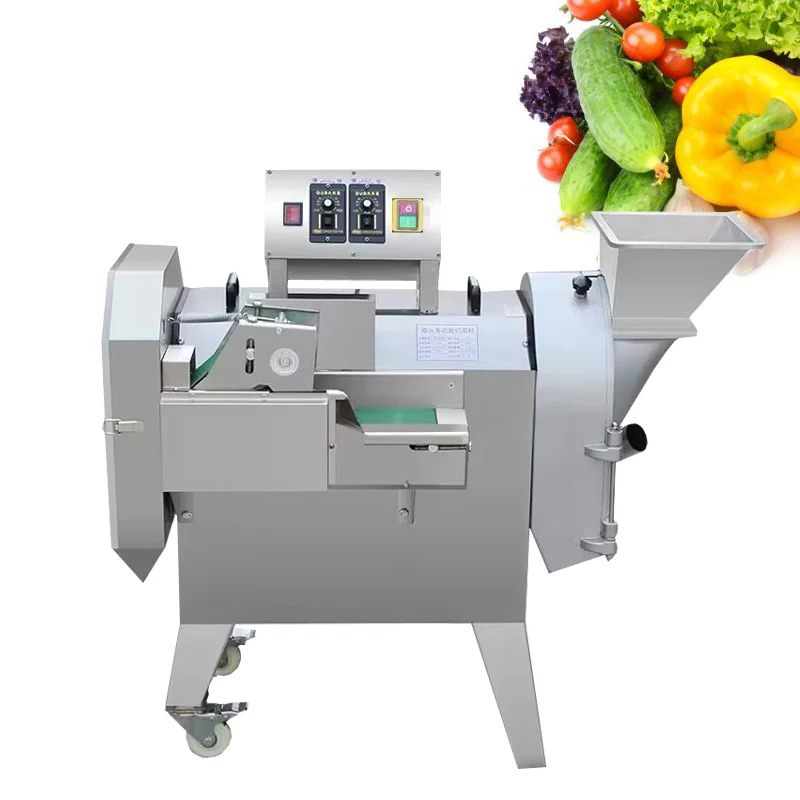 Commercial Double-Head Multifunctional Vegetable Fruit Cutter Shredding Slicing Cutting For Potatoe Carrot Chili