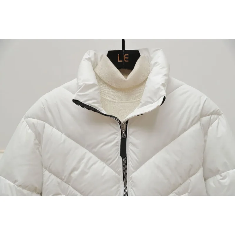 Trend Winter High-Waisted Cotton Jacket for Women Loose Short Coat Stand Collar Padded Jacket Outerwear Quilted Parkas Zipper