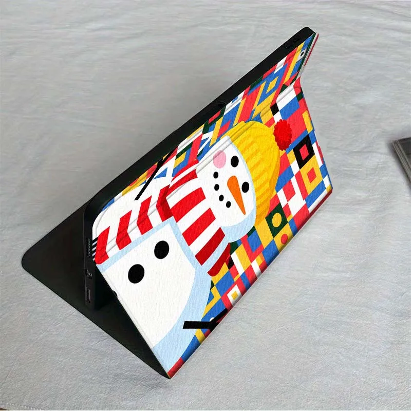 Etui na tablet Santa Claus Snowman Geometric dla iPad Air Mini 9.7 2 4 5 11 6. generacji 7. generacji 13 3 1 2 4 5 6 7 7.9 10.9 10.5 cali