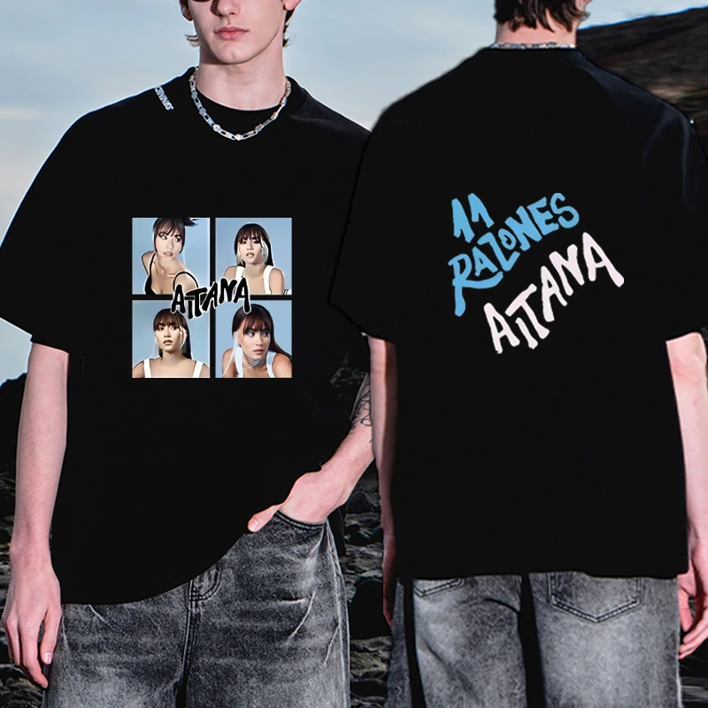 

Singer Aitana Ocana Printed short sleeve T-shirts Men Women Summer vintage Fashion Hip Hop Tshirt Cotton Casual Loose Top Unisex