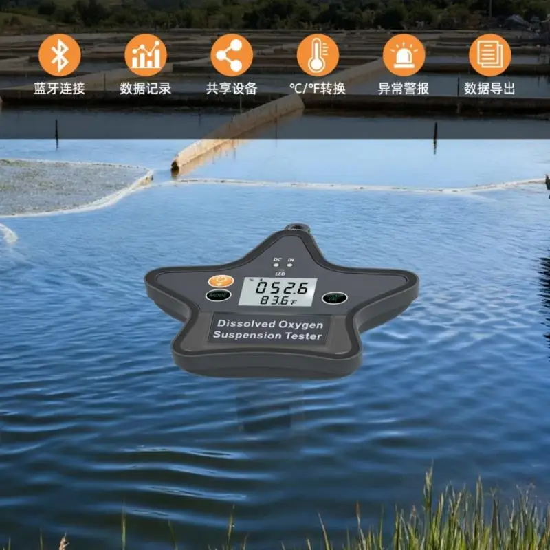 معدات اختبار صفات المياه المتقدمة لتربية الأحياء المائية مزامنة لاسلكية مقاومة للتآكل مقياس الأكسجين M4YD