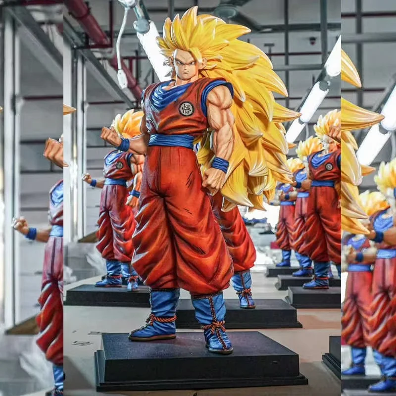 Figura de Acción de Goku de Dragon Ball JT 2% SSJ3 de 54 cm, Figura Estática de PVC de Gran Tamaño, Modelo Coleccionable GK, Juguete Decorativo de Escritorio, Regalo