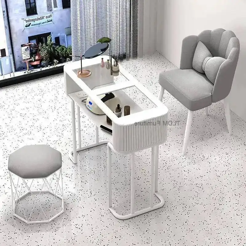 Manicurista Italian Design Nail Mesa Table Exquisite Glamour Classic De Versatile Nail Desk Simple Trendy Salon Furniture