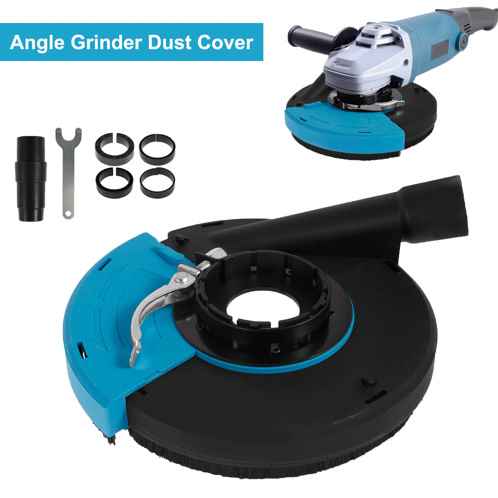 

Angle Grinder Dust Cover 180X Universal Stone Concrete Grinding Dust Cover Buckle Durable Angle Grinder Dust Cover Attachment