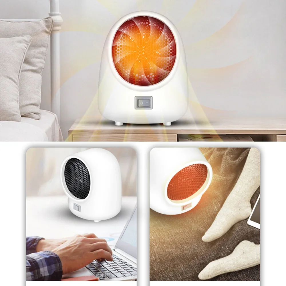 Electric Heater Portable 400W Mini Home Office Desktop Warm Air Heater Warmer Fan 2-speed 3S Fast Heat Winter 220V / 110V