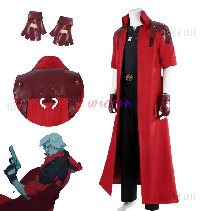 Anime DMC Dante Cosplay Costume Halloween Cosplay Costume Full Set 3 Dante Cosplay Costume Halloween Cosplay Costume Full Set