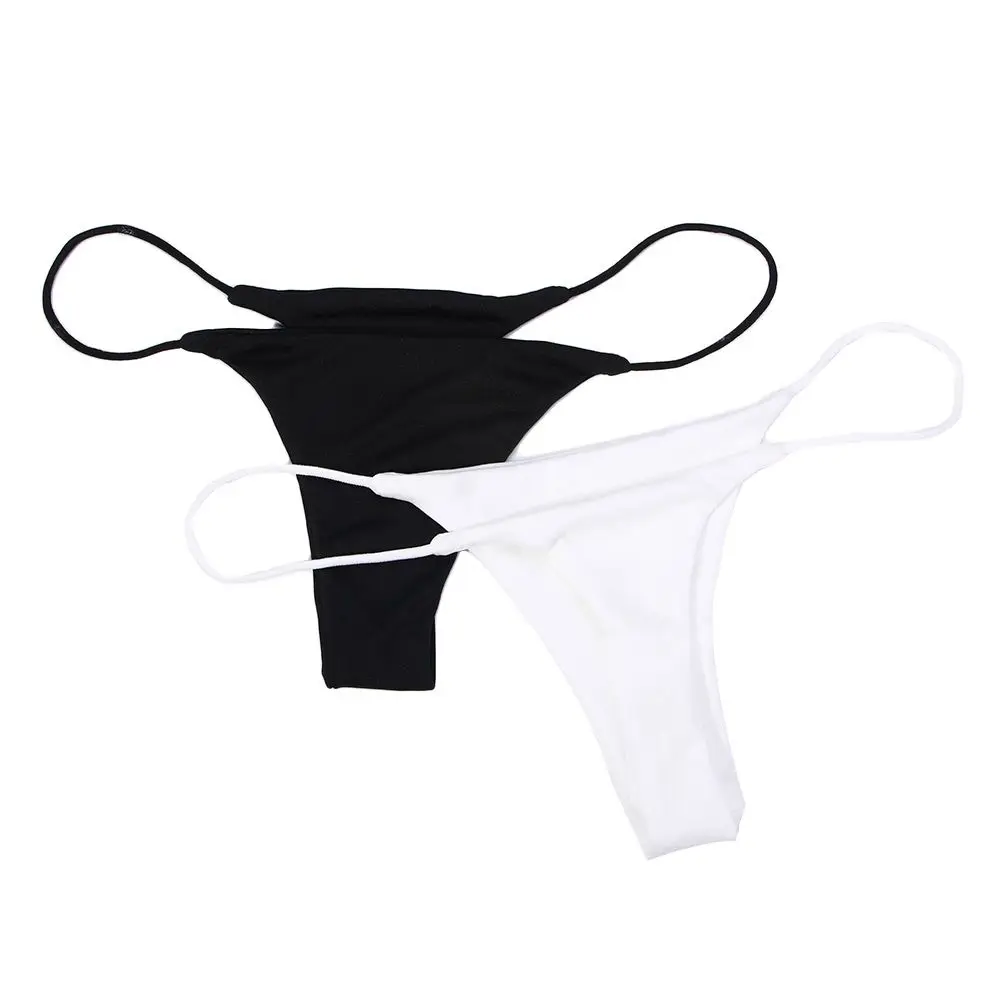 Bikini femenino sexy de tiro bajo de algodón S-XL ropa interior G cuerdas tangas bragas