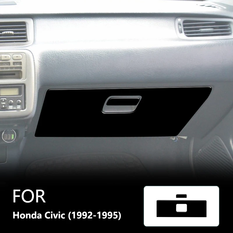 

For Honda Civic 1992 1993 1994 1995 Passenger Compartment Brand New ABS Gloss Black Safeguard Stickers Car Interior Accessories