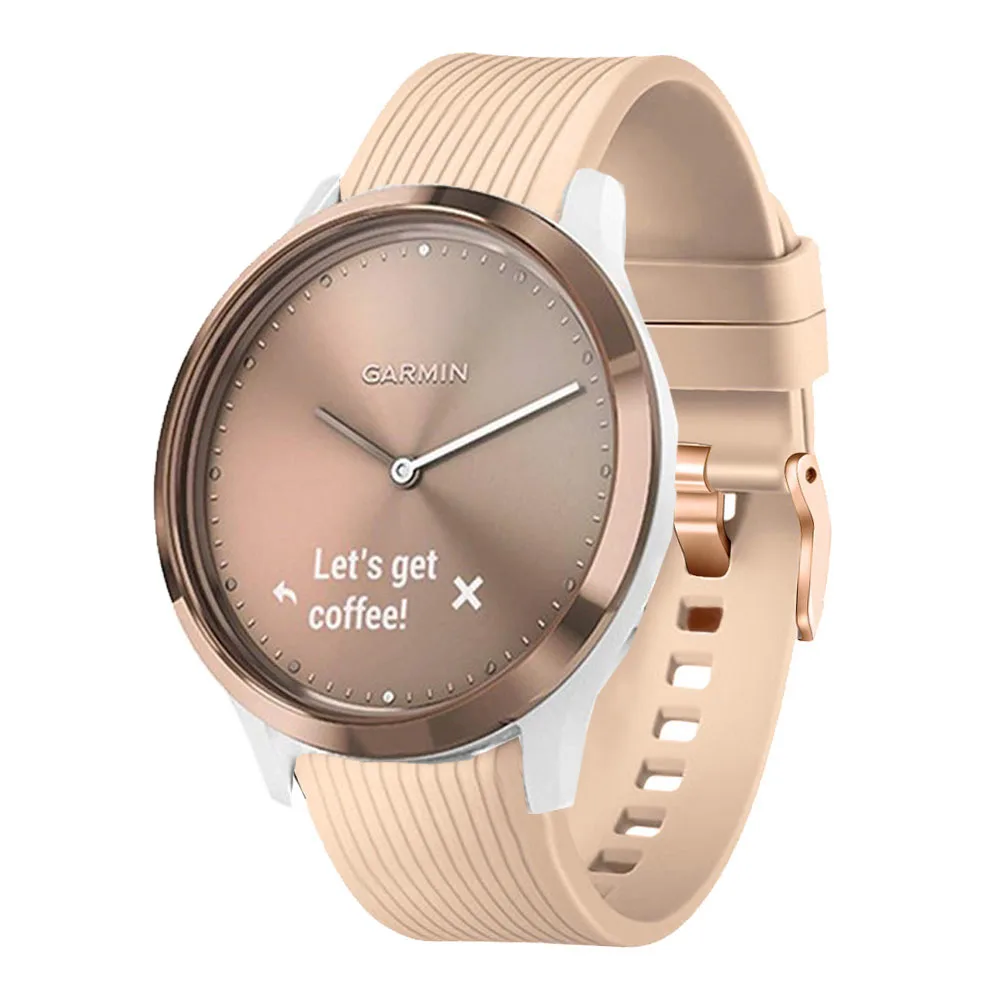 Pulseira de silicone suave para Garmin Vivoactive 5, Venu 2 Plus, Forerunner 245, 645, Pulseira, Pulseira, Pulseira de substituição