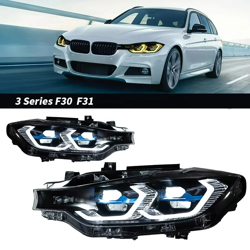 Suitable for two-tone halogen xenon headlights with yellow and white/M3 F30 LCI retrofit upgraded style Light Emitting Diode