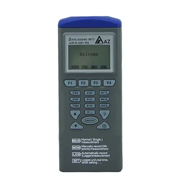 AZ-9671 مسجل بيانات رقمي جديد لقياس شدة الريح مع مبرمج نطاق سرعة الرياح 0.6 ~ 32 متر/الثانية AZ9671 مبيعات ساخنة