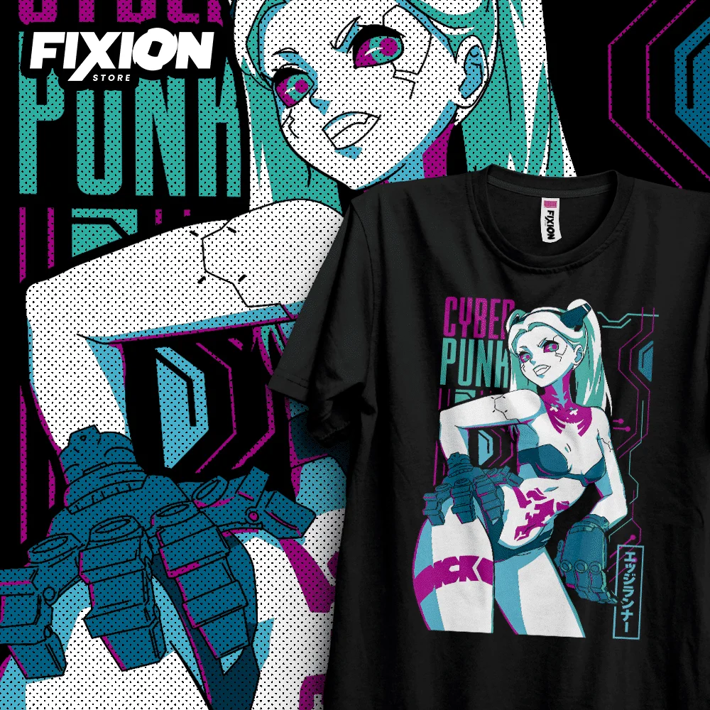 

Cyber LAnime T Shirt Manga Gift For Anime Lover All Size Cotton