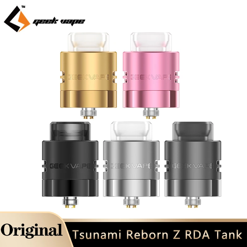 Original GeekVape Tsunami Reborn Z RDA Tank DTL/RDL Upgraded Dual-Coil Downwards-Slanted airflow E Cigarette Atomizer