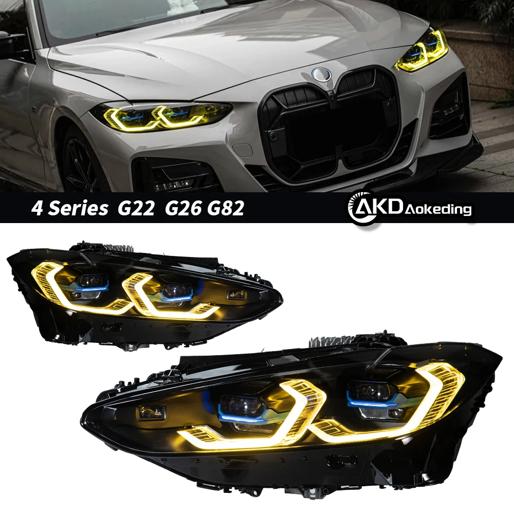 

Head Light For BMW G22 G82 M4 GTS Design 425i 430i 2020-2024 автомобильные товары HeadLamp LED F36 M4 GTS 428i 435i Headlights