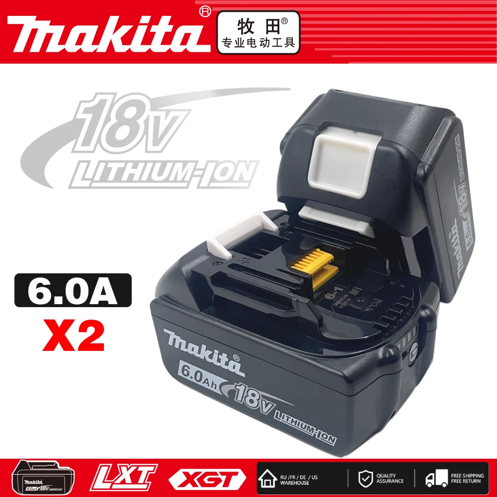 

100% Оригинальный Makita 6Ah/5Ah/3Ah для Makita 18V аккумулятор BL1840 BL1830B BL1850B BL1850 BL1860 BL1815 сменный литиевый аккумулятор