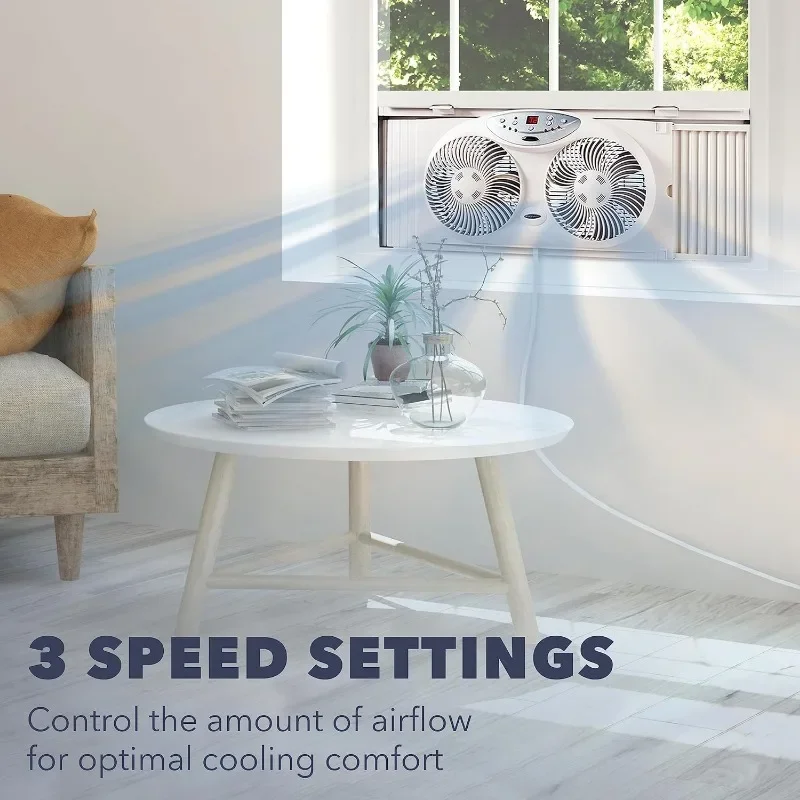 Telecomando a flusso d'aria reversibile per finestra a doppia anta Jarden adatto per casa, cucina, camera da letto, ecc.