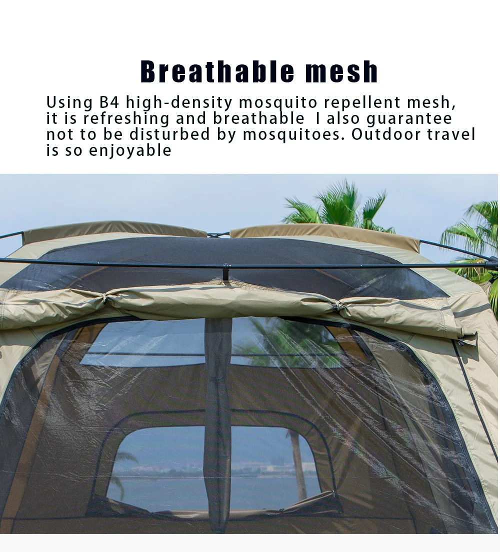 Manufacturer Customizes 8-12 Large Space Large Luxury Villa Folding Family Travel Waterproof Garden Camping Outdoor Tent