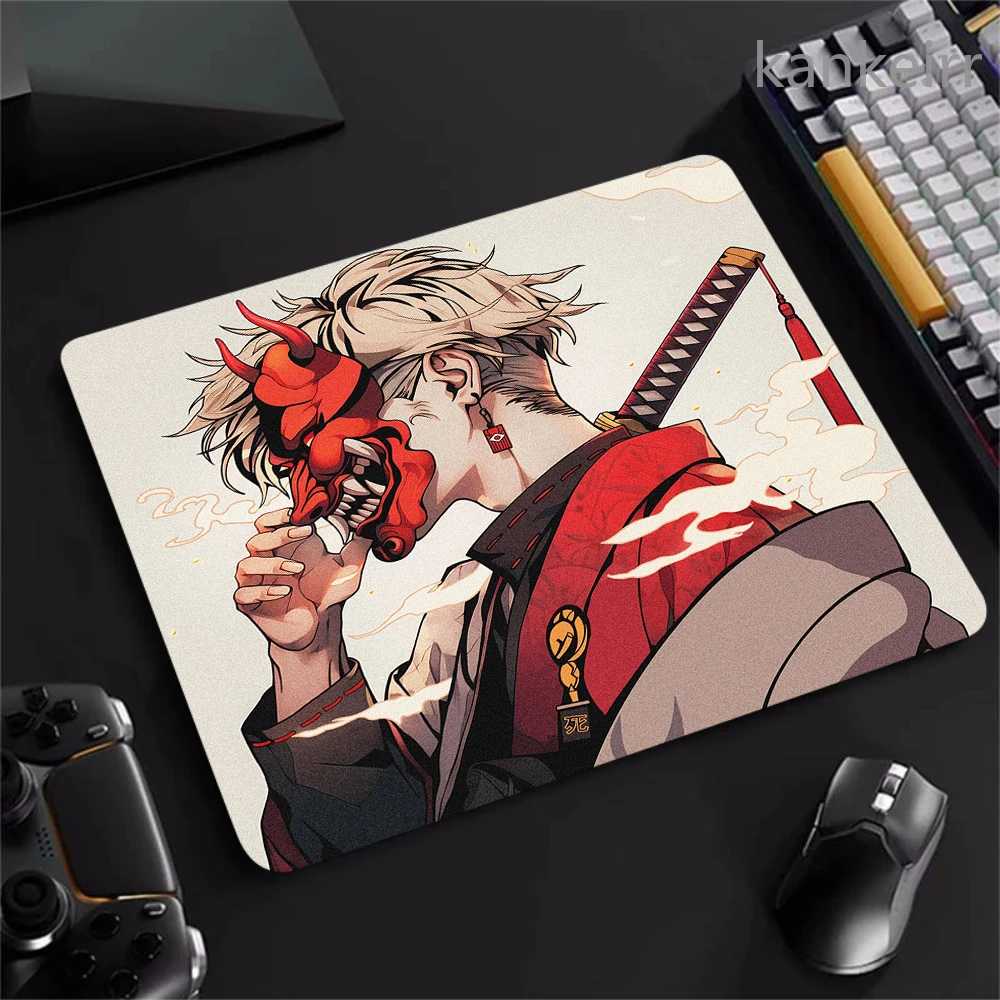 Anime Japanese Samurai Control Mousepad Ultrafine Surface Gaming Speed Keyboard Pads Mouse Pad XXL Locked Edge Mouse Mat 40x45