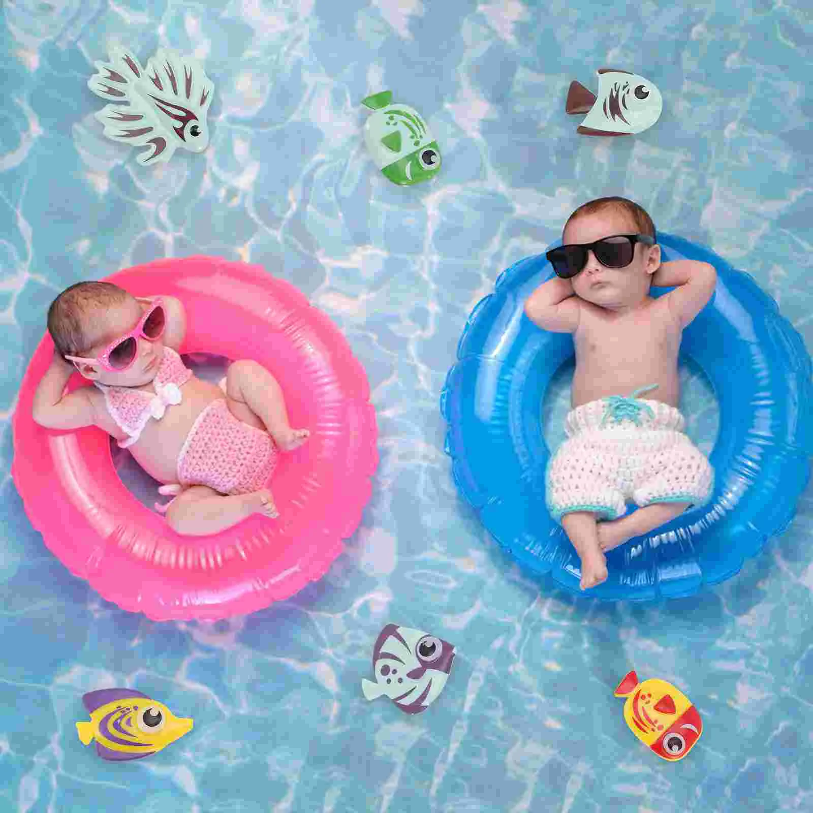 6 Pcs Diving Play Set Baby Swimming Toys Excellent Workmanship Pool Dive Fish Small Appealing Look Plastic Summer Cartoons