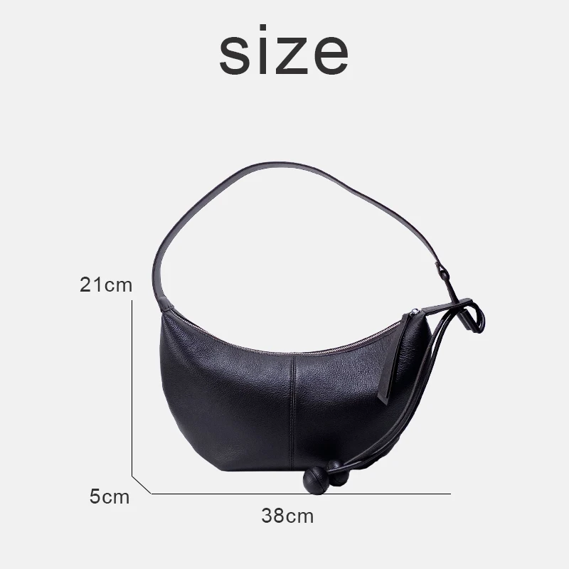 Custom Initials Leather Half Moon Bag For Women Luxury Designer Handbag Purse 2026 New In Cattle Split Leather Underarm Shoulder