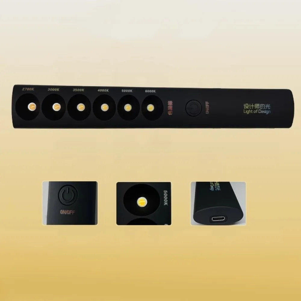 

Spotlight Portable Color Temperature Stick 6 Modes Rechargeable Designer's Light Multifunction Handheld