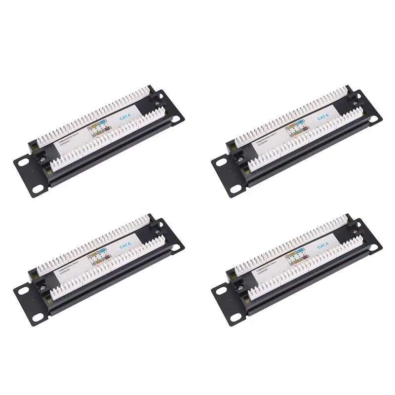 Ingenious-4X CAT6 8 Ports Patch Panel Rack Network 6.89 Inch 1U Rack Mount With RJ45 Socket For Household Distribution Frame