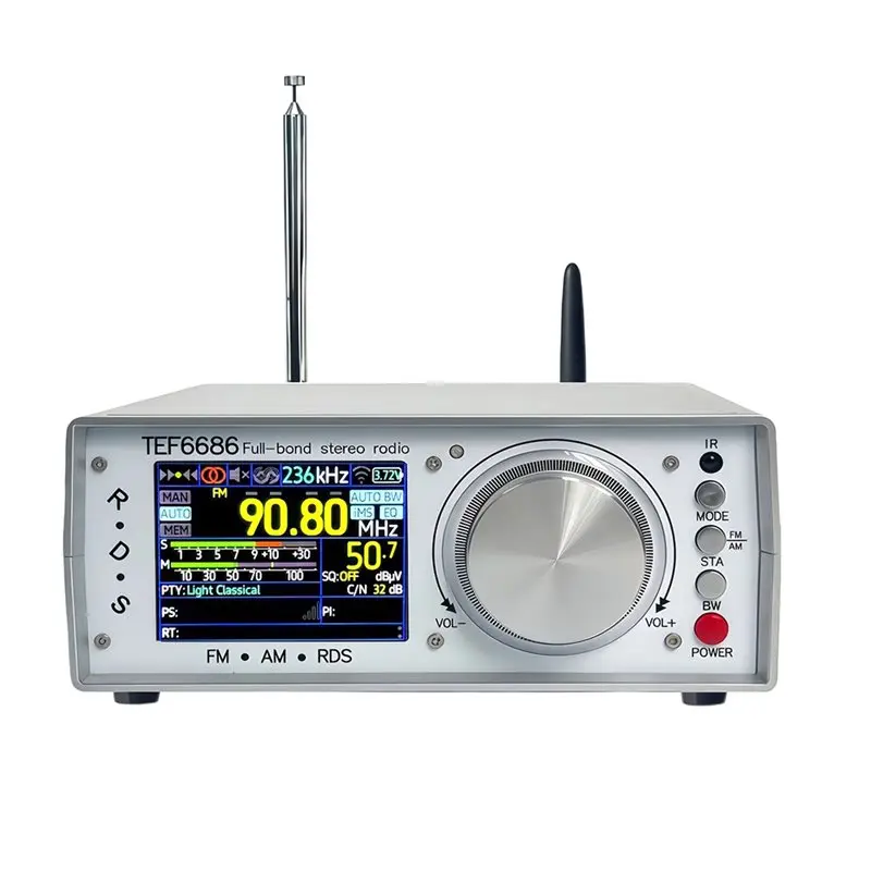TEF6686 Full-Channel Stereo Radio, High Sensitivity Desktop Radio Featuring Bluetooth& Infrared Remote Control